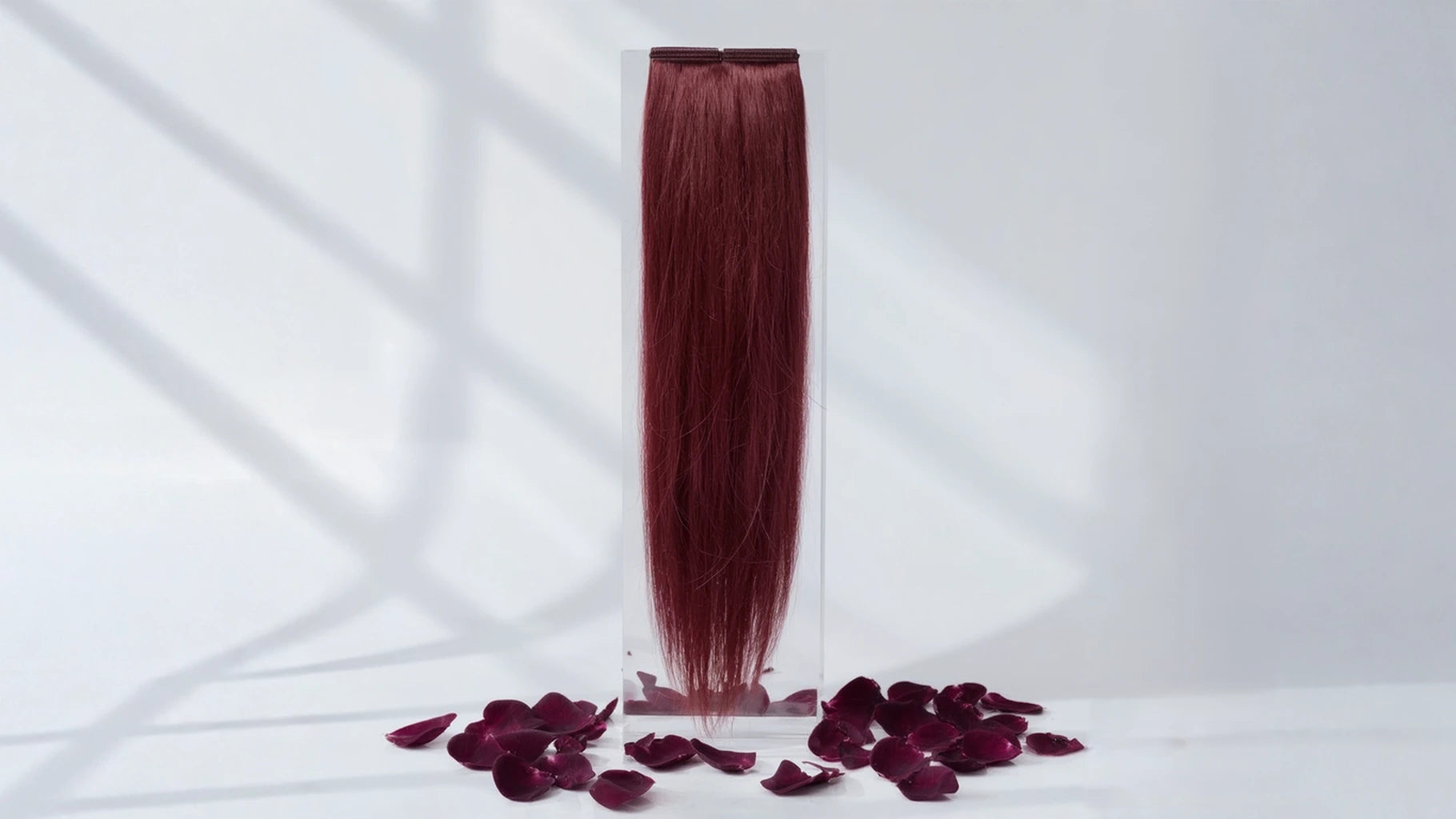 Burgundy Straight Hair Extensions | 100% Human Hair