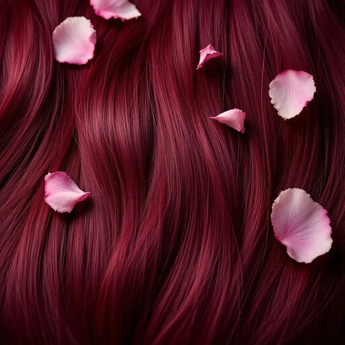 Burgundy Straight Hair Extensions | 100% Human Hair