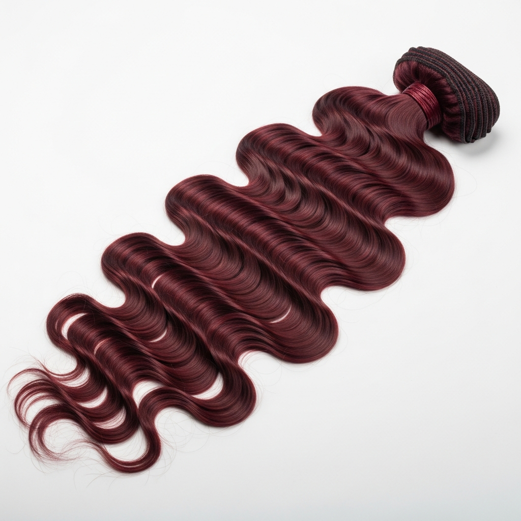 Burgundy Straight Hair Extensions | 100% Human Hair