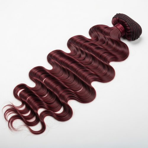 Burgundy Straight Hair Extensions | 100% Human Hair